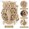 Puzzles 3D Puzzles 3D en bois bricolage hibou horloge modèle Kit avec minuterie en forme d'animal Unique horloge de bureau décor à la maison pour les enfants 240314