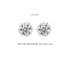 Carline Donne 1ct 0.5ct Gra Vvs Moissanite Pt950 Orecchini in platino 18k Oro bianco Stud Gioielli di lusso