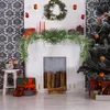 Flores decorativas realista pinho guirlanda artificial vegetação de natal para decoração de casa pendurado ornamento fontes de festa
