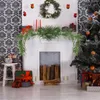 Guirlande de fleurs décoratives en pin réaliste, verdure artificielle de noël pour la décoration de la maison, ornement suspendu, fournitures de fête