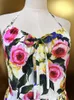 Seksowna sukienka do druku kantaru Summer Kobiety 100% bawełniany kwiat drukujący rozszerzenie Vestidos imprezę