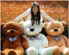 Whole cheap GIANT 80120 BIG PLUSH TEDDY BEAR HUGE SOFT 100 COTTON TOYFour Color White Brown Light Brown Pink5044120