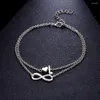 Chevillets vintage coeur argent cheville kémien lettre de cheville bracelet pour femmes multicouche sandales aux pieds nus