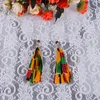 Boucles d'oreilles et accessoires de cheveux en coton africain, couvre-chef pour filles, bijoux à la mode, vente en gros, WYB614 240311