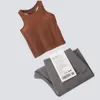 lu lu 2ピース衣装ll ebb to wrese vest crop top sports bra +クイックドライヨガレギンスランニングジムセット女性トレーニング服トラックスーツスポーツウェアウェア