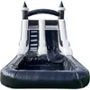 Partihandel Populära barn Uppblåsbara Moonwalk Water Slide Jumper Bouncer Uppblåsbar vatten Slide Commercial Bounce House Party Rentals With Flower Free Ship