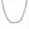 Minimale 18k vergulde kubieke kralen dames roestvrijstalen ketting zilverkleurige ketting sieraden voor vrouwen