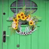 Decorative Flowers Customizable Wreath Party Birthday Special Sunflowers Wreaths Elegant Artificial Flower