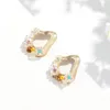 Stud Earrings Ethnic Vintage Freshwater Pearl Crystal Fashion Jewelry Shell Flower For Women