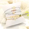 Charm Armbänder Herz Mtilayer Armband Kokosnussbaum Weltkarte Stackings Frauen Modeschmuck Will und Sandy Geschenk Drop Lieferung DHS6E