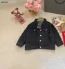 Manteau classique pour enfants, vêtements de marque pour bébé, veste en jean, taille 110-150, logo brodé sur le dos, vêtements d'extérieur pour garçons et filles, 24 mars