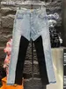 dp2353 DEPT.Hoge kwaliteit herenjeans Distressed Motorcycle biker jean Rock Skinny Slim Gescheurde gatstreep Modieuze slangenborduurwerk Denim broek