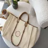 22SS Summer Classic C Brand Tote Beach Bags Cavan Deauville Chain Top Handle Large Capacity Pochette 4 Color Beige Women's Two-ton Crft