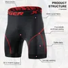 X-Tiger Cycling Underwear Gel Pads respirant des hommes sans glissement de vélo de vélo de chocolage de choc.