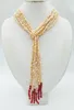 Girocollo 4-5MM Collana di perle barocche d'acqua dolce rosa Gioielli da sposa africani nigeriani 120 cm