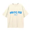 White Foxs Womens Designer Summer Short Sleeve Women's Fashion Casual Print White Foxx Women's European T-Shirt Top Short Sleeved T-Shirt 2-Piece Set 737