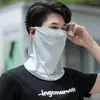 Foulards d'été Masque de protection solaire en soie pour hommes et femmes Sports de plein air Cyclisme Respirant Protection UV Protection du cou Couverture du visage