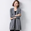Cardigan tricoté mi-long pour femmes, Cape, vêtements d'extérieur, ample, Style occidental, manteau pull pour femmes, automne 2024