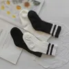 Kids Socks 3 Pairs/lot Childrens Long Tube Student Cotton Socks Spring Autumn Girls and Boys Black and White Sports School Uniform Socks YQ240314