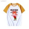 T-shirts barns bomullst-shirt rysk stil sommar tee toppar barn kläder tshirt storlek 2 -12 år baby kläder tee ldd240314