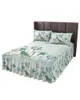 Jupe de lit rustique Vintage tulipe oiseau, couvre-lit élastique avec taies d'oreiller, housse de matelas, ensemble de literie, drap