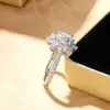 Echtes 925er Sterlingsilber für Damen, 12 Karat Sonnenblumen-Brillantdiamant, 18 Karat vergoldet, Hochzeitsschmuckring mit Zertifikat 240221