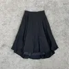 Spódnice 2024 Early Spring Elastic Bubble tkanina koronkowa spódnica czarno-biała klasyczna linia A dla kobiet