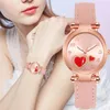 Montres-bracelets Montre à quartz pour femmes Tendance élégante 3 mains Cadeau de la Saint-Valentin pour petite amie