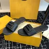 Designermarke F Hausschuhe mit Box, luxuriöse Sandalen, Herren- und Damenschuhe, Kissen, bequeme Kupfer-Schwarz-Grün-Sommermode-Slide-Strandhausschuhe