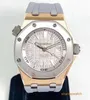 Männliche AP-Armbanduhr Royal Oak Offshore-Serie 15711, Roségold, limitierte Auflage, Rückseite, transparent, Herrenmode, Freizeit, Business, Sport, mechanische Taucheruhr