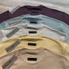 Mist Zomer Nieuwe Ess Morandi Kleur Dopamine Dragen Europese en Amerikaanse Street Fashion Brand dames T-shirt met korte mouwen