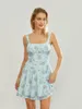 Casual Dresses Women s Sling Mini Dress Summer Tie-up Fishbone midjekorsett Formning Kort Y2K ärmlös rygglös