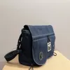 Klassieke denim messenger tas mode luxe ontwerper retro canvas klassieke letters crossbody schoudertas draagtas geen doos