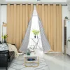 Curtains 1Panel Winter Cotton Thermal Insulation Curtains, Warm Soundproof Windproof Coldproof And Noise Reduction Thickened Curtains
