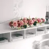 Akrylklart rektangulär blommavas 24-slotblommor arrangemang Vas Modernt bröllop Centerpiece Home Dining Table Decoration 240312