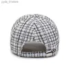 Ball Caps Mode Baseball C Für Frauen Damen Warme Winter Hut Gitter Outdoor Luxus Marke Design Plaid Einstellbare Snback Trucker C L240314