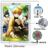 Ścieg 5d majsterkowicz japońskie anime Diamond Malarstwo Demon Slayer Diamentowy haft haft mozaika Picture Art Cross Stitch Zestawy do dekoracji domowej prezent