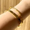 Berömda lyxdesigners smycken älskar skruvarmband armband klassisk designer armband guld pläterad rostfritt stål trendiga armband