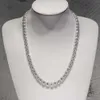 Мужские ювелирные изделия на заказ серебряный багет Vvs настоящая бриллиантовая цепочка ожерелье Iced Out хип-хоп теннисная цепочка