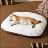 Kennels & Pens Kennels Pens Thicken Dog Mat Washable Er Bed For Small Large Square Kennel Cat Fluffy Slee Mattress Pad Sofa Drop Deliv Dh2Kn