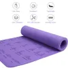 TPE-Yogamatte, 183 cm, 61 cm, rutschfest, für Sport und Fitness, für Übungen und Pilates-Gymnastikgeräte 240307