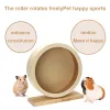 Wheels Sports Wheel Pet Toy Pet Accessories Hamster Roller Round Wheel Natural Wood Silent Running Disc Toy Guinea Pig Cage