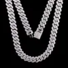 12mm Heren Cubaanse Link Chain Miami Iced Out Diamond Moissanite Cubaanse Ketting 925 Sterling Zilver Goud Hip Hop Sieraden