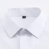 Męskie francuskie mankiety przednie ukryte guziki Placket Dress Koszulka bez kieszonkowej regularne biznesowe biznesowe koszule z długim rękawem 240229