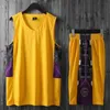 High Quality Men Basketball Jersey Sets Uniforms kits college tracksuits blank basketball training jersey set 240306