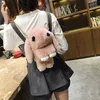 플러시 배낭 귀여운 플러시 토끼 싱글 숄더 가방 크로스 바디 가방 일본 토끼 박제 토끼 장난감 어린이 학교 배낭 아이 선물 Toysl2403