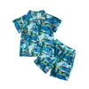 Дизайнерский костюм Детский комплект Красивый мальчик Летний отдых на море Стиль Рубашка с короткими рукавами L9fc