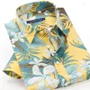 Men's Casual Shirts Ultra-thin Summer Mens Short-sleeved Floral Shirt Plus Size 7XL 8XL 9XL 10XL Beach Seaside Print Loose Hawaiian