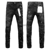 Jeans di marca viola American High Street maculato vecchio nero lavato 85BE