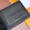 Topp designer handväska plånböcker liten handväska mode lyxväska 12 cm struts mönster kort pengar klipp äkta läder män plånbok presentförpackning blå svart plånbok